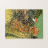 家の裏の庭。ビンセント・ヴァン・ゴッホ。 ジグソーパズル (横)