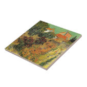 家の裏の庭。ビンセント・ヴァン・ゴッホ。 タイル (側面)