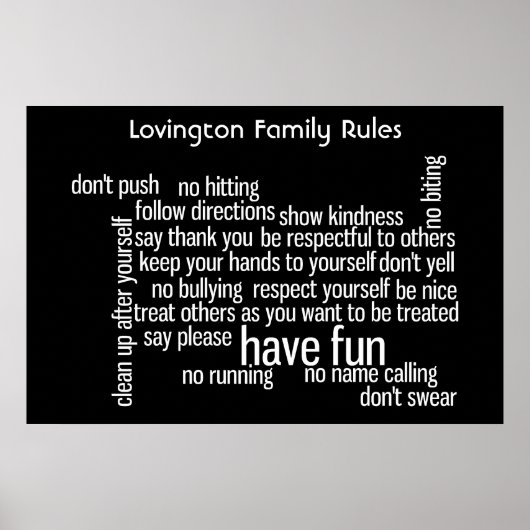 家の規則 ポスター (正面)