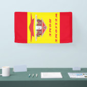 家の赤い黄色の色bへようこそ 横断幕 (トレードショー)