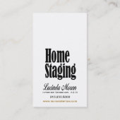 家の足場のインテリア・デザイナーのデザインのコンサルタント 名刺 (裏面)