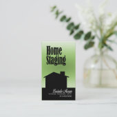 家の足場のインテリア・デザイナーのデザインのコンサルタント 名刺 (スタンド正面)