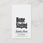 家の足場のインテリア・デザイナーのデザインのコンサルタント 名刺 (裏面)