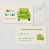 家の足場の名刺-横の-緑 名刺 (正面/裏面)