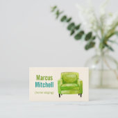 家の足場の名刺-横の-緑 名刺 (スタンド正面)