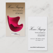 家の足場、インテリア・デザインの不動産業者 名刺 (正面/裏面)