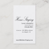 家の足場、インテリア・デザインの不動産業者 名刺 (裏面)