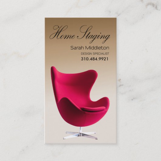 家の足場、インテリア・デザインの不動産業者 名刺 (正面)