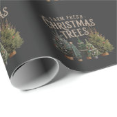 家の農場に新鮮なクリスマスツリーを持って来る ラッピングペーパー (ロールコーナー)