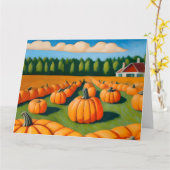 家の近くのかぼちゃ畑 カード (黄色い花)