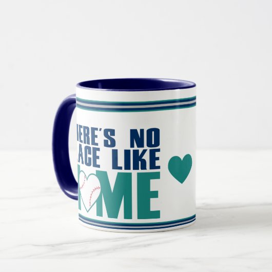 家の野球のコーヒー・マグのような場所がありません マグカップ (正面左)