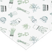 家の鉢植えで水気が多いサボテンの植物の落書きの芸術 ショートテーブルランナー (コーナー)