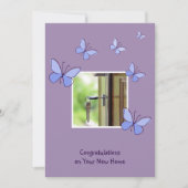 家の鍵写真おめでとうを新しいホームカードに 招待状 (正面)