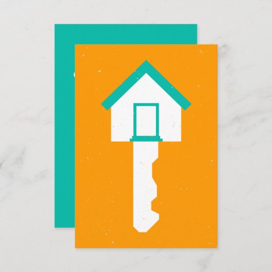 家の鍵 招待状 (正面/裏面)