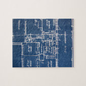 家の青写真 ジグソーパズル (横)