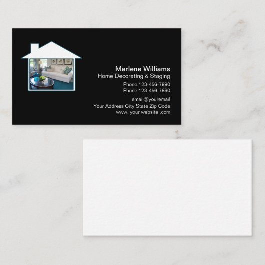 家の飾り、上演サービス 名刺 (正面/裏面)