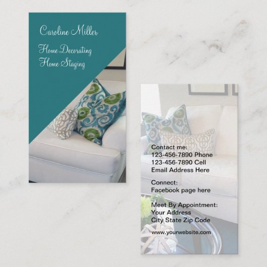 家の飾り、上演 名刺 (正面/裏面)