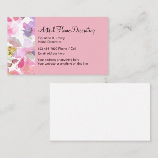 家の飾るテーマ 名刺 (正面/裏面)