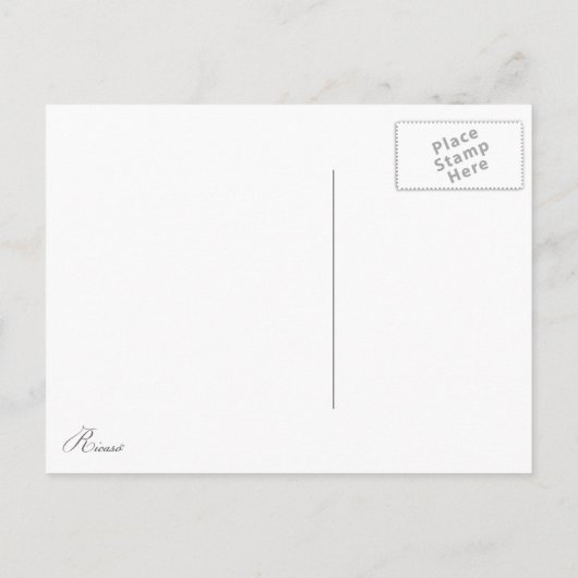 家の鳥の家と木を移動した 案内ポストカード (裏面)