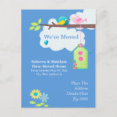 家の鳥の家と木を移動した 案内ポストカード (正面)