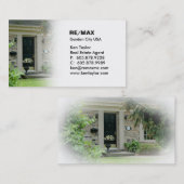 家の黒いドアの不動産の名刺 名刺 (正面/裏面)