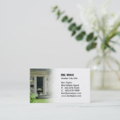 家の黒いドアの不動産の名刺 名刺 (スタンド正面)
