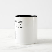 家の127.0.0.1のローカルホストIPのような場所がありません ツートーンマグカップ (中央)