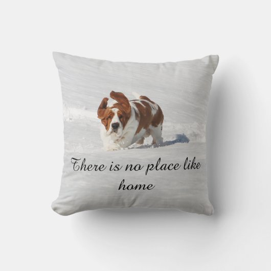 "家の"枕w/Bassetのような場所がありません クッション (正面)