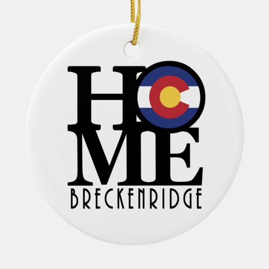家のBreckenridge CO セラミックオーナメント (正面)