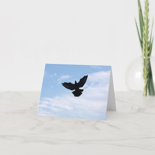 家のNotecardを来ている伝書鳩 カード (正面)
