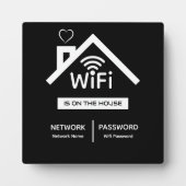 家のWifiパスワードプラークにある フォトプラーク (正面)