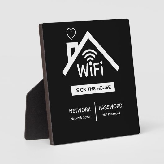 家のWifiパスワードプラークにある フォトプラーク (正面)