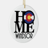 家のWindsorコロラド州 セラミックオーナメント (右)