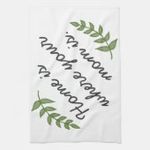 家はあなたのお母さんが母の日のギフトのモダンであるところです キッチンタオル (縦)