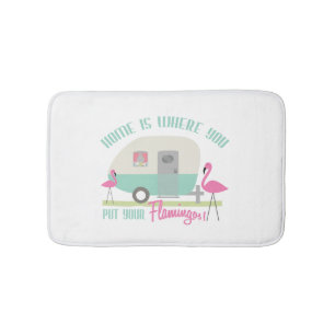 家はあなたのフラミンゴのバス・マットを置くところです バスマット