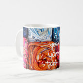 家はあなたのヤーンの隠匿物があるところです コーヒーマグカップ (正面左)