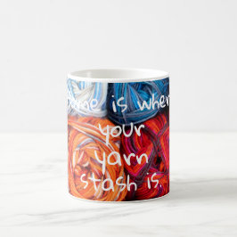 家はあなたのヤーンの隠匿物があるところです コーヒーマグカップ
