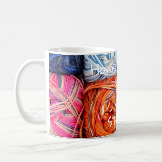 家はあなたのヤーンの隠匿物があるところです コーヒーマグカップ (左)