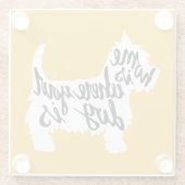 家はあなたの犬があるところです ガラスコースター (裏面)