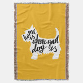 家はあなたの犬があるところです スローブランケット (正面縦)