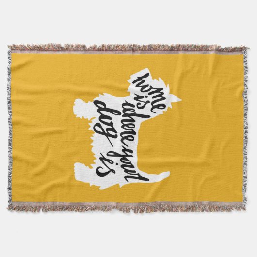 家はあなたの犬があるところです スローブランケット (正面)