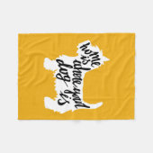 家はあなたの犬があるところです フリースブランケット (正面(横))