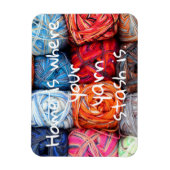 家はあなたの糸の詰まった場所である マグネット (縦)