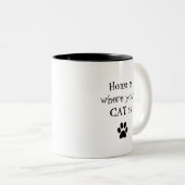 家はあなたのCATがマグであるところです ツートーンマグカップ (正面右)