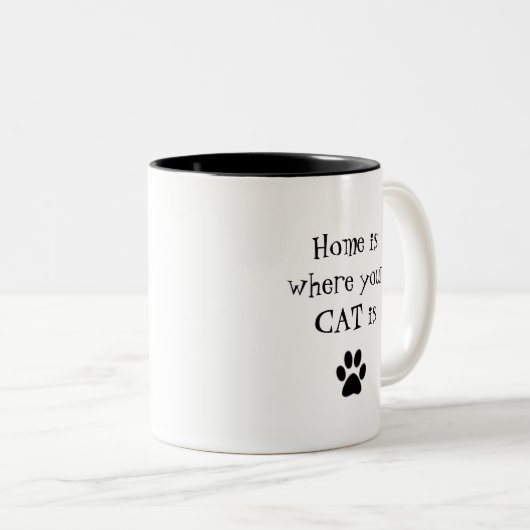 家はあなたのCATがマグであるところです ツートーンマグカップ (正面右)