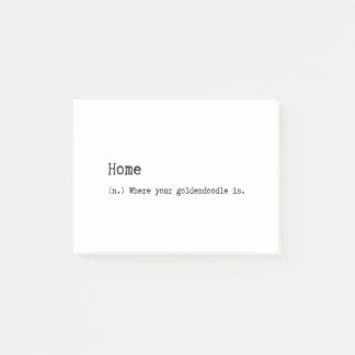 家はあなたのGoldendoodleがあるところです ポストイット