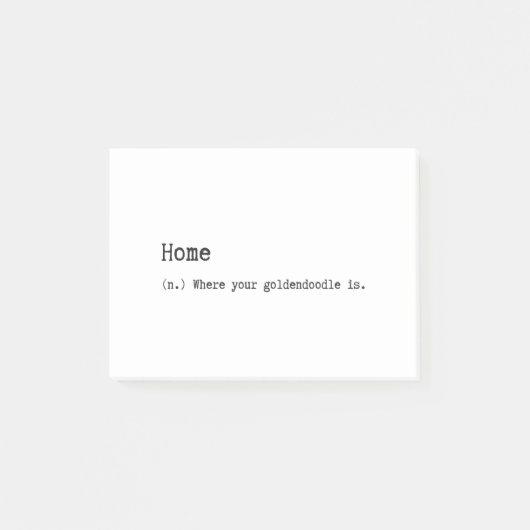 家はあなたのGoldendoodleがあるところです ポストイット (正面)