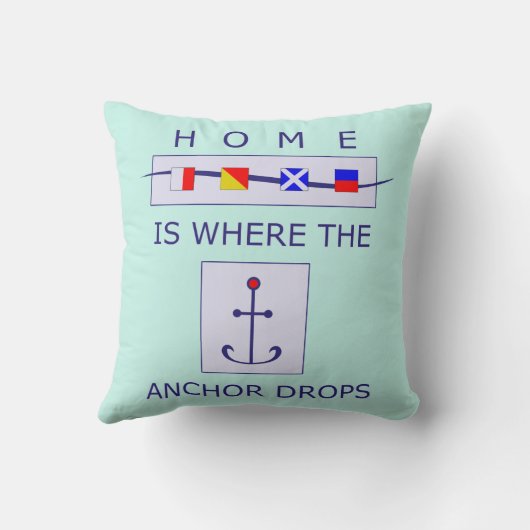 家はいかりが航海のな枕を落とすところです クッション (裏面)