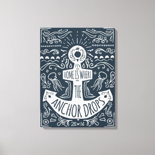 家はいかり キャンバスプリント (正面)