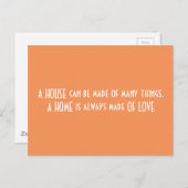 家はいつも愛、引用文 ポストカード (正面/裏面)